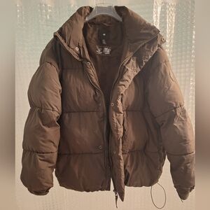 H&M Brown Puffer Jacket XL